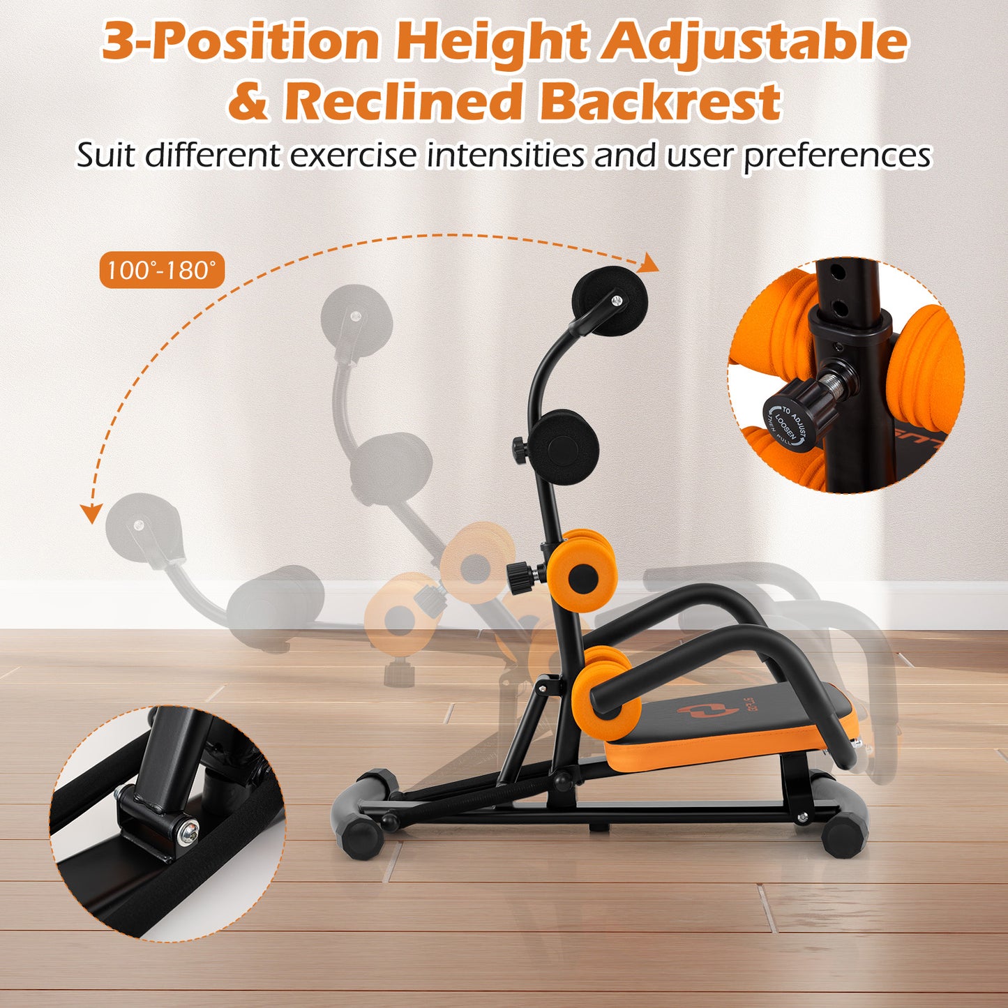 Core Fitness Abdominal Trainer Crunch Exercise Bench Machine, Black Benches Racks & Bars at Gallery Canada