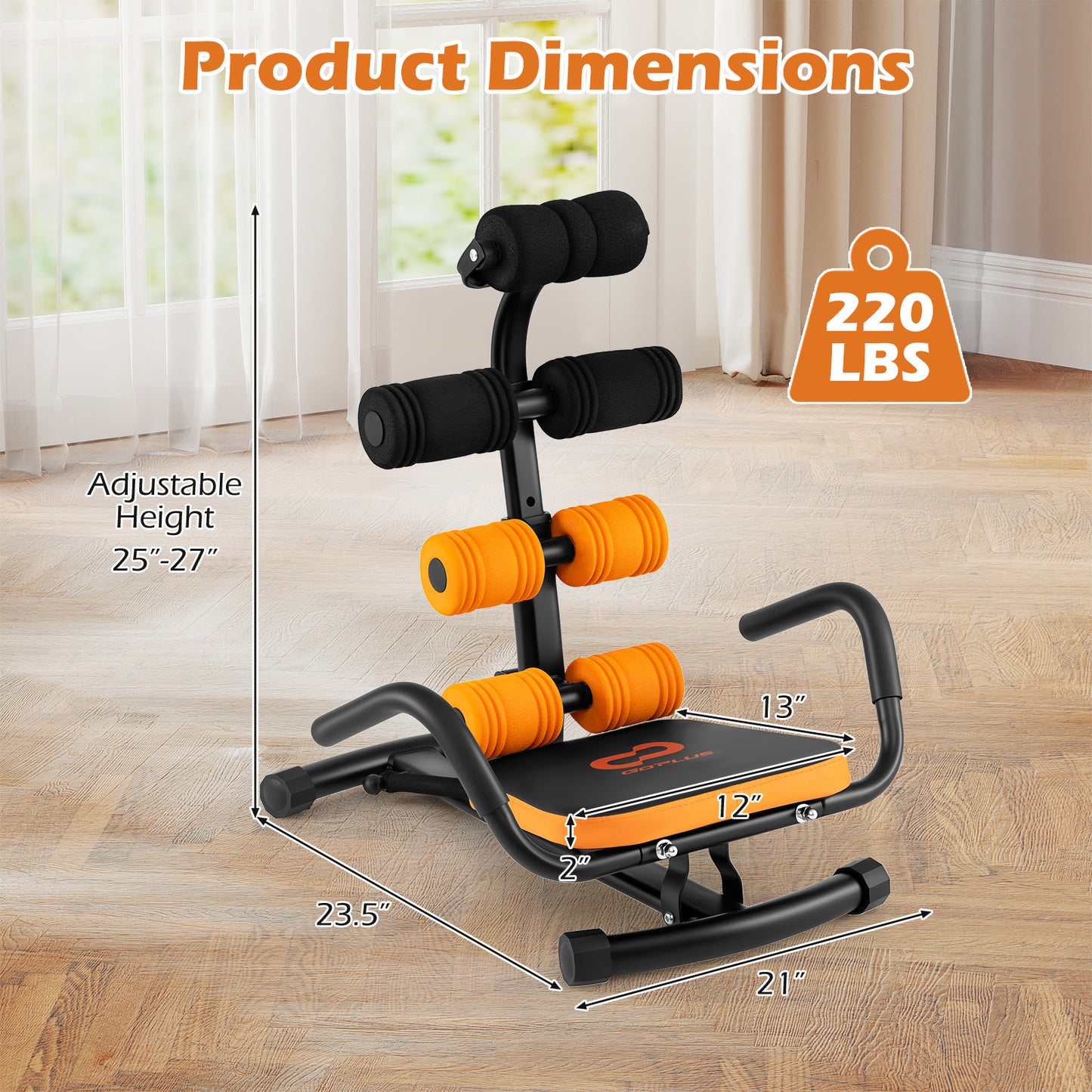 Core Fitness Abdominal Trainer Crunch Exercise Bench Machine, Black Benches Racks & Bars at Gallery Canada