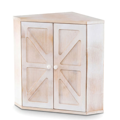 Corner Bread Box for Kitchen Counter Bamboo Double Layer Breadbox Organizer, White Sideboards Cabinets & Buffets White at Gallery Canada
