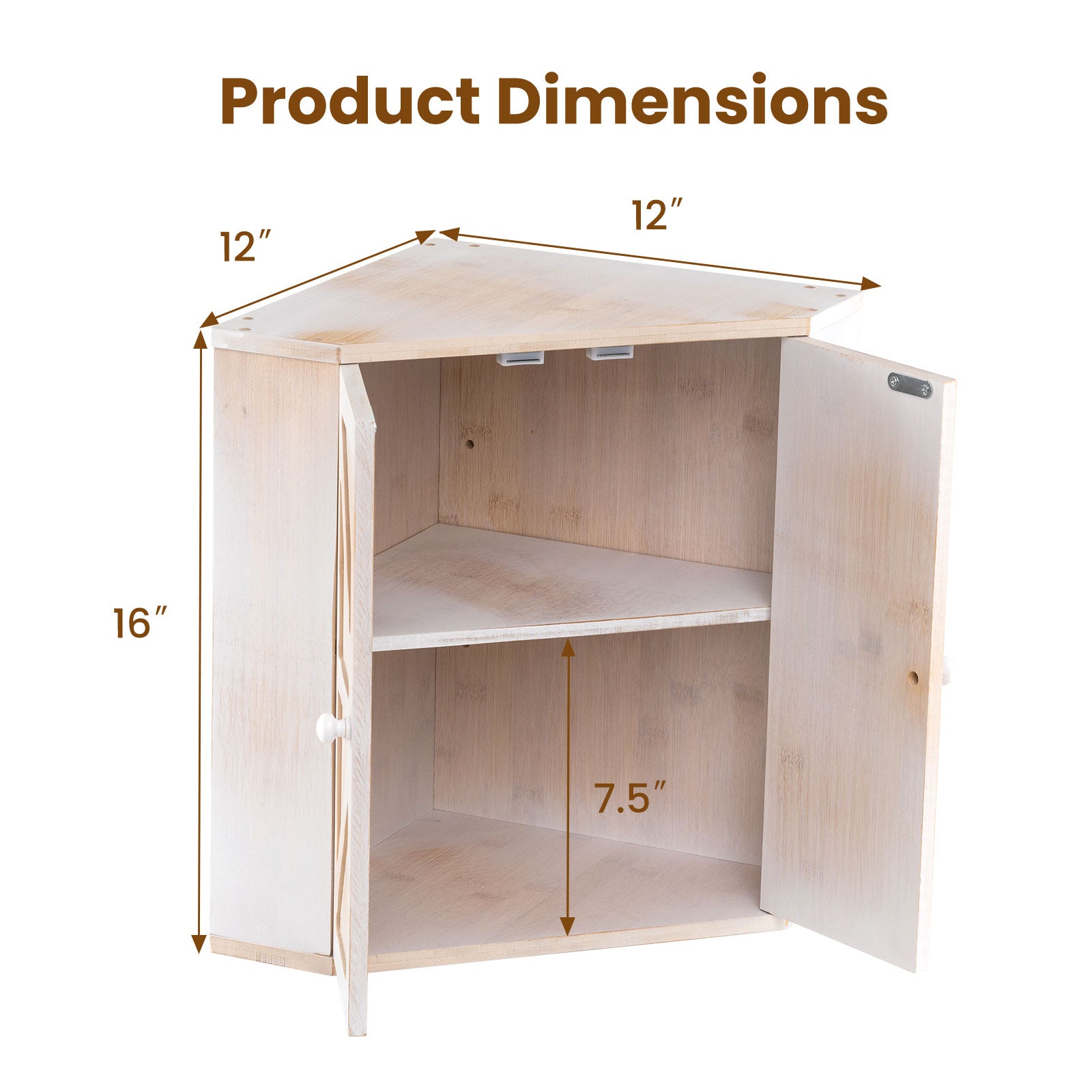 Corner Bread Box for Kitchen Counter Bamboo Double Layer Breadbox Organizer, White Sideboards Cabinets & Buffets at Gallery Canada