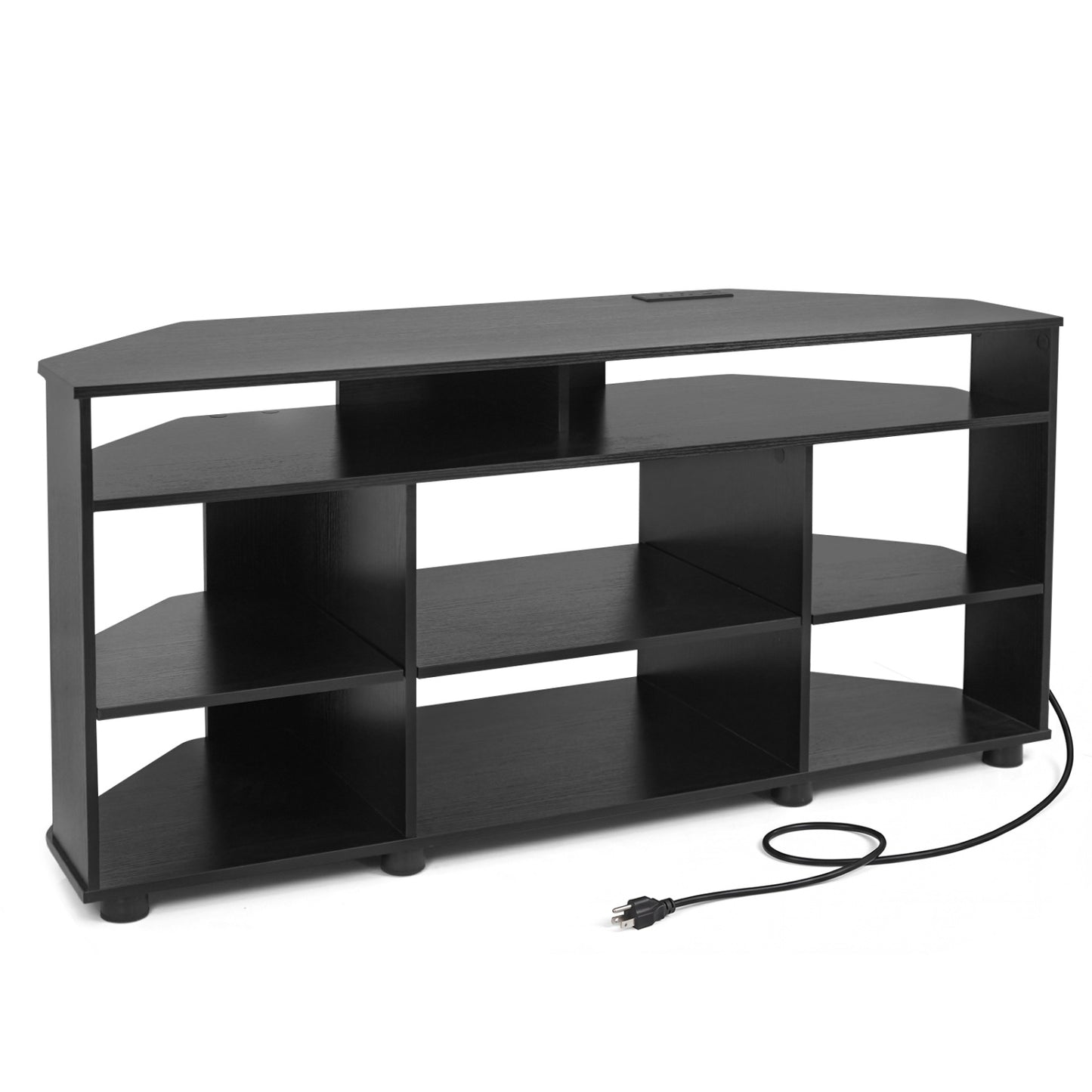 Corner Entertainment Center TV Stand for TVs up to 55 Inch, Black Entertainment Centers & TV Stands Black at Gallery Canada