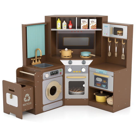 Corner Kitchen Toys With Lights, Sounds, Pull-Out Trash Can, Stoves, Coffee Play Kitchen Sets Coffee at Gallery Canada