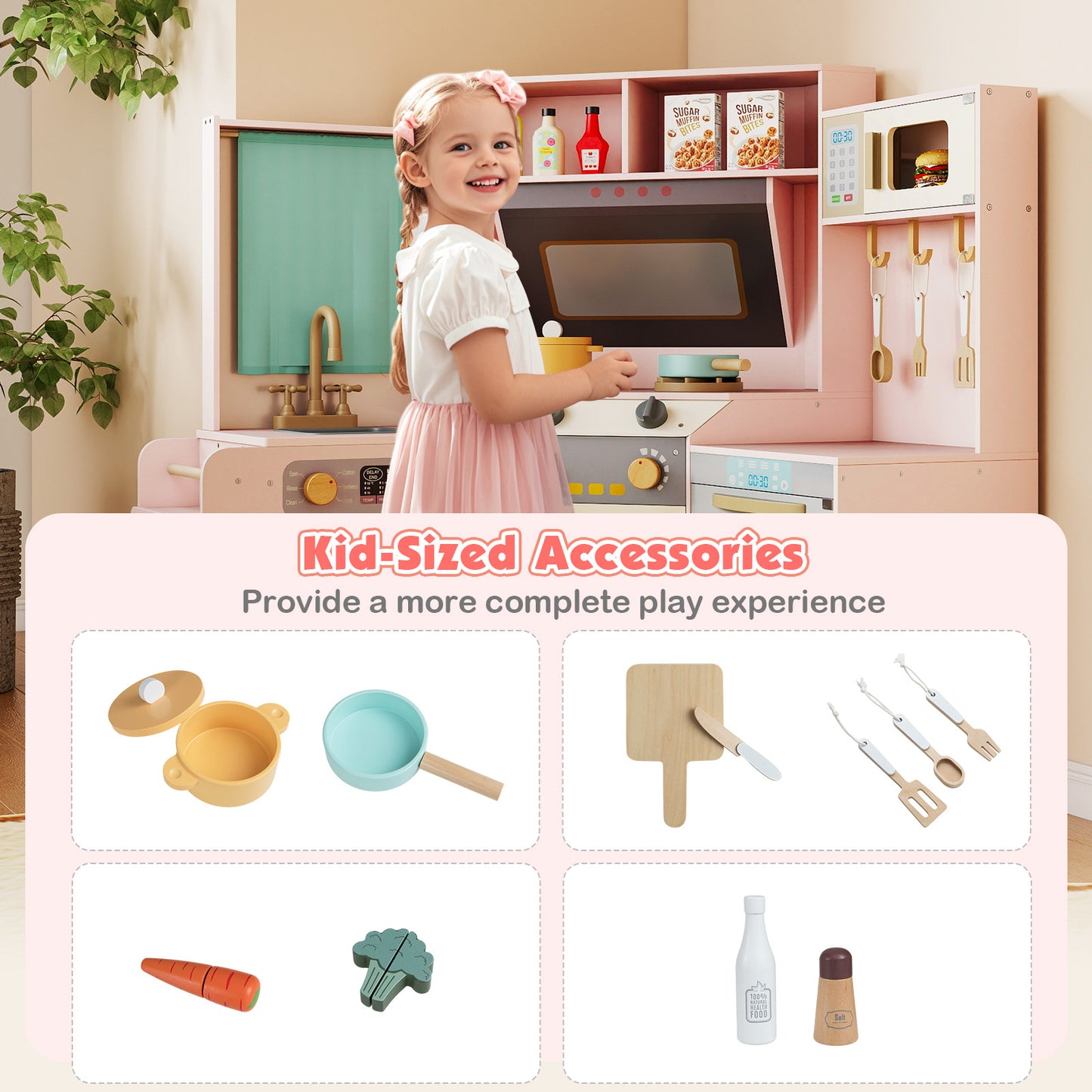 Corner Kitchen Toys With Lights, Sounds, Pull-Out Trash Can, Pink Play Kitchen Sets at Gallery Canada