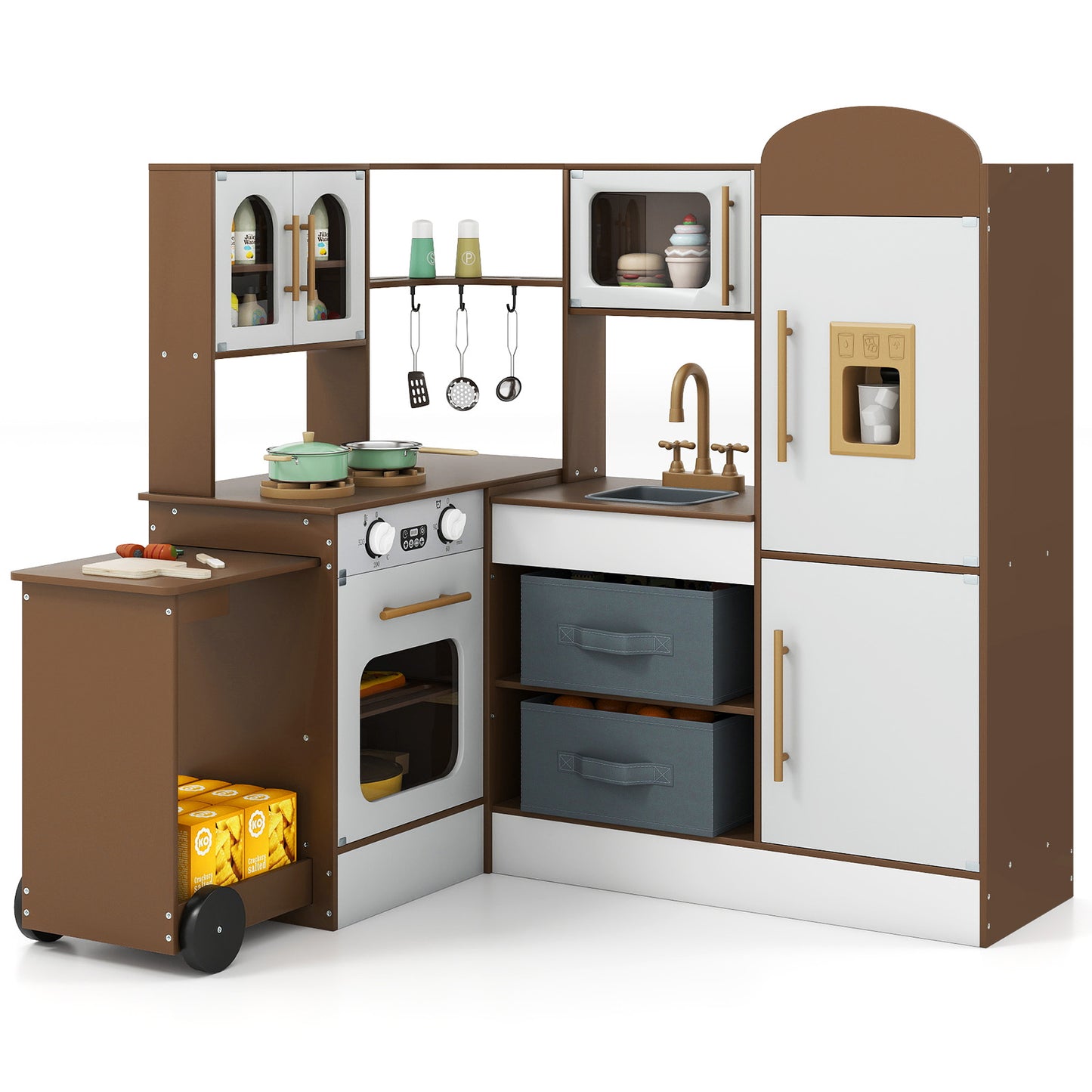 Corner Kitchen with Lights and Sounds for Kids Ages 3+, Coffee Play Kitchen Sets Coffee at Gallery Canada