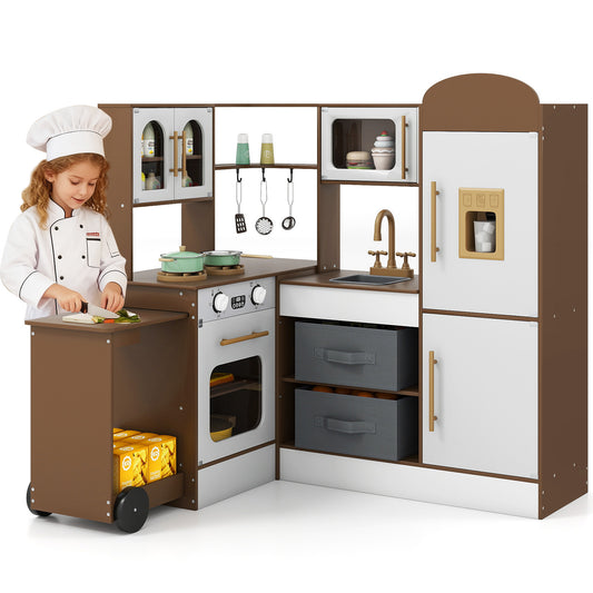 Corner Kitchen With Lights And Sounds, Coffee, Ages 3+ Play Kitchen Sets Coffee at Gallery Canada