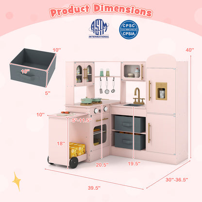 Kids Corner Kitchen With Lights And Sounds, Ages 3+, Pink Play Kitchen Sets at Gallery Canada