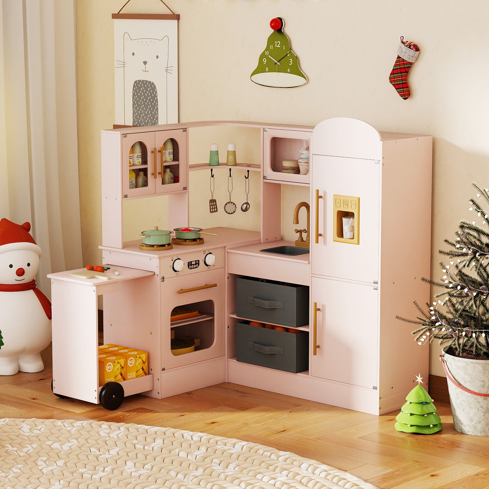 Kids Corner Kitchen With Lights And Sounds, Ages 3+, Pink Play Kitchen Sets at Gallery Canada