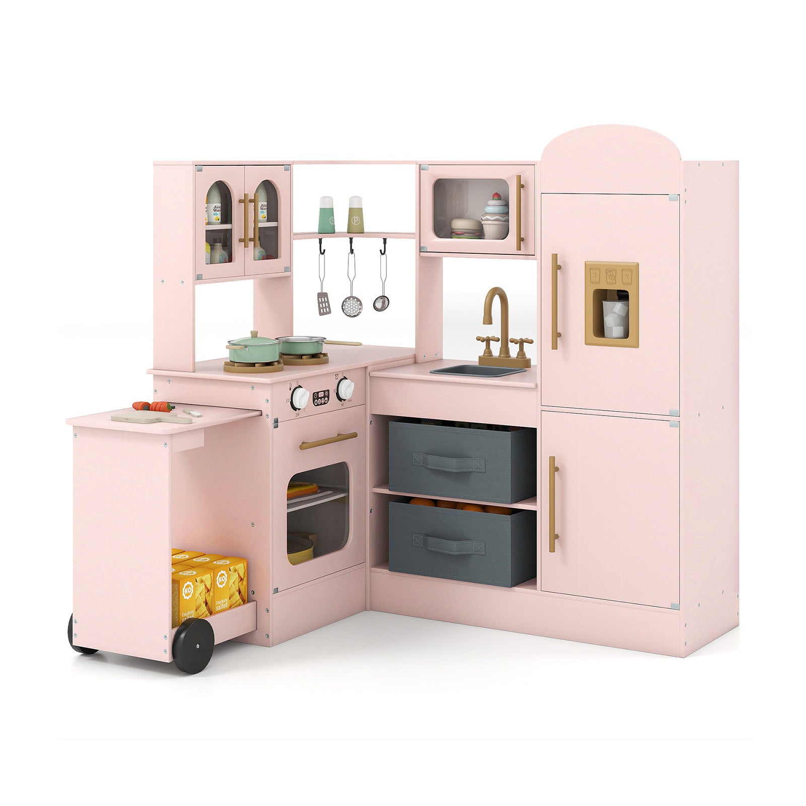 Kids Corner Kitchen With Lights And Sounds, Ages 3+, Pink Play Kitchen Sets at Gallery Canada