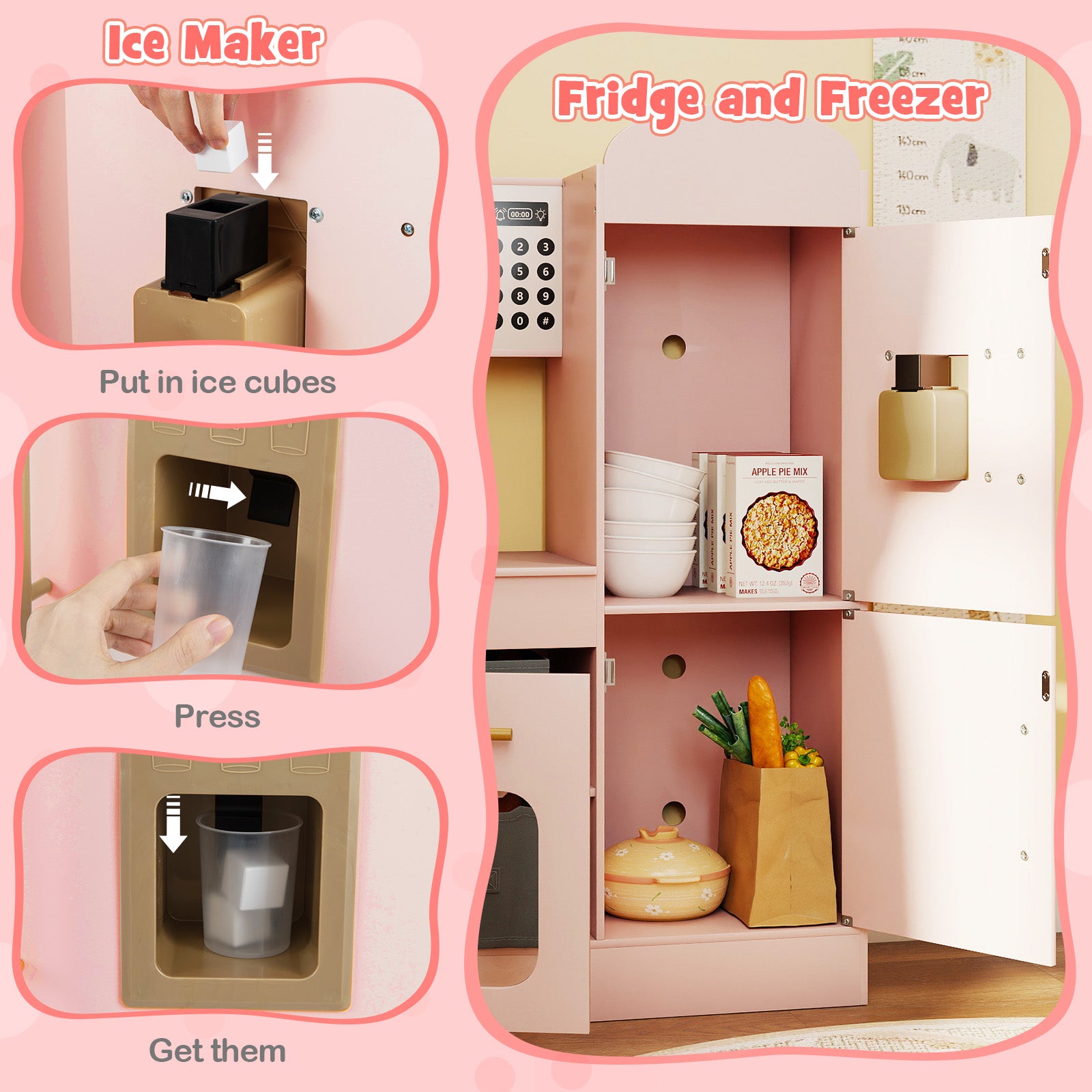 Kids Corner Kitchen With Lights And Sounds, Ages 3+, Pink Play Kitchen Sets at Gallery Canada