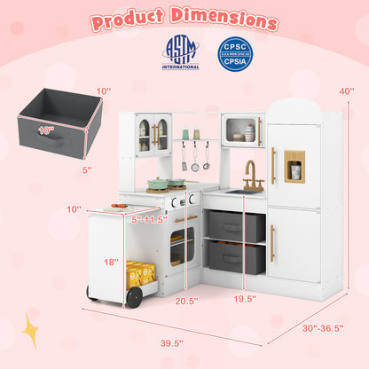Kids Corner Kitchen With Lights And Sounds, White Play Kitchen Sets at Gallery Canada