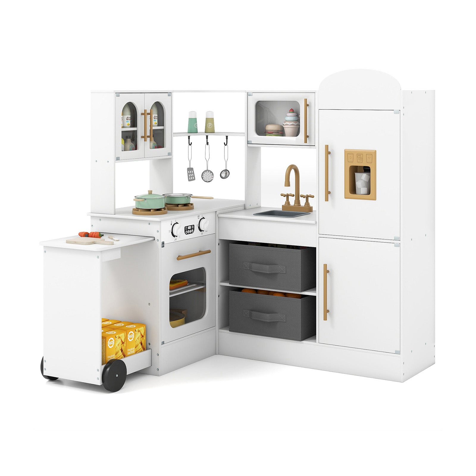 Kids Corner Kitchen With Lights And Sounds, White Play Kitchen Sets at Gallery Canada