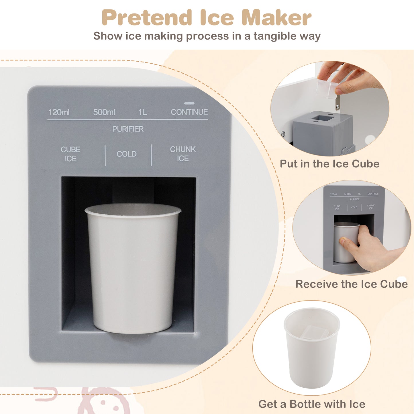 Corner Wooden Play Kitchen with Lights and Sounds Large Pretend Play Kitchen Set, White Play Kitchen Sets at Gallery Canada