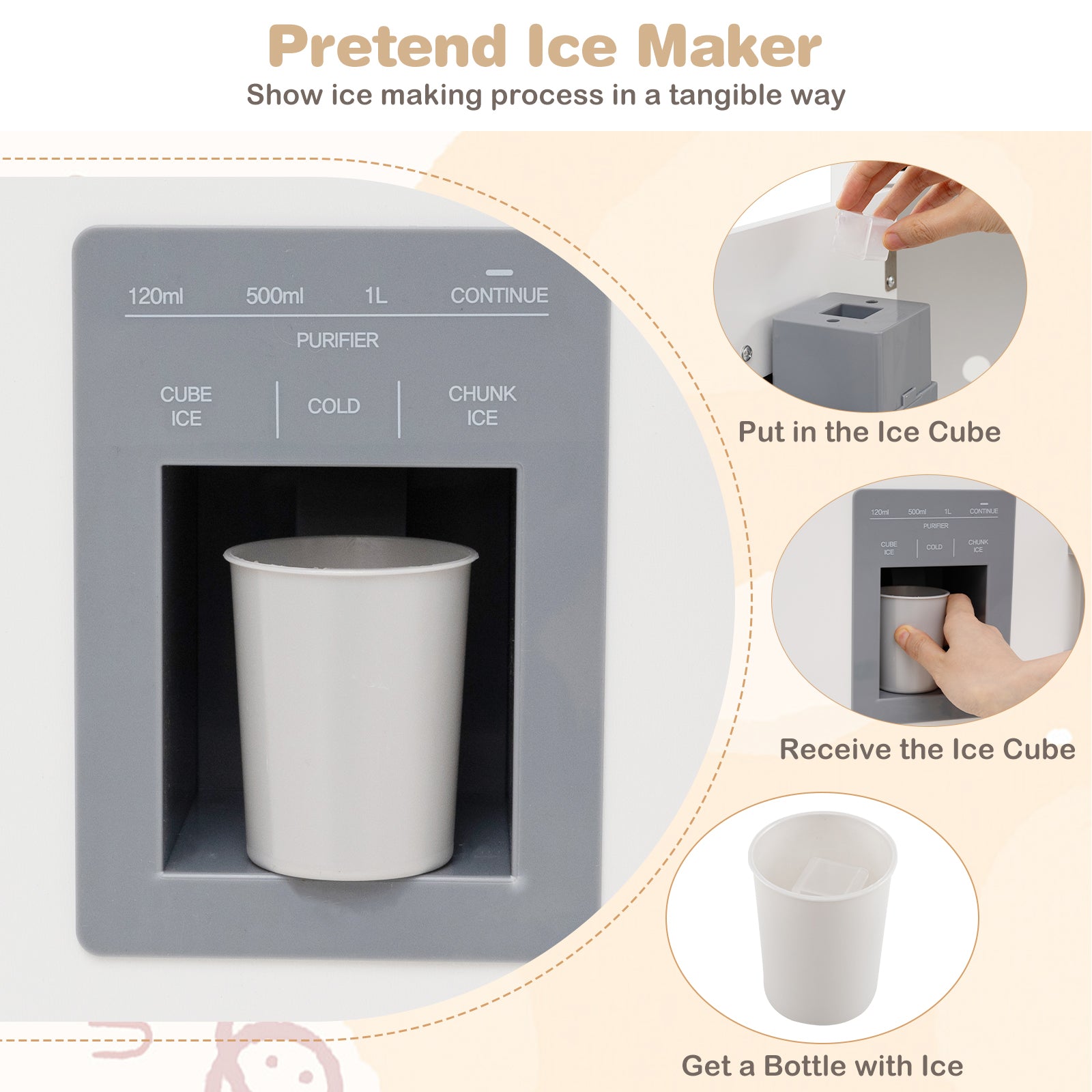 Corner Wooden Play Kitchen with Lights and Sounds Large Pretend Play Kitchen Set, White Play Kitchen Sets at Gallery Canada