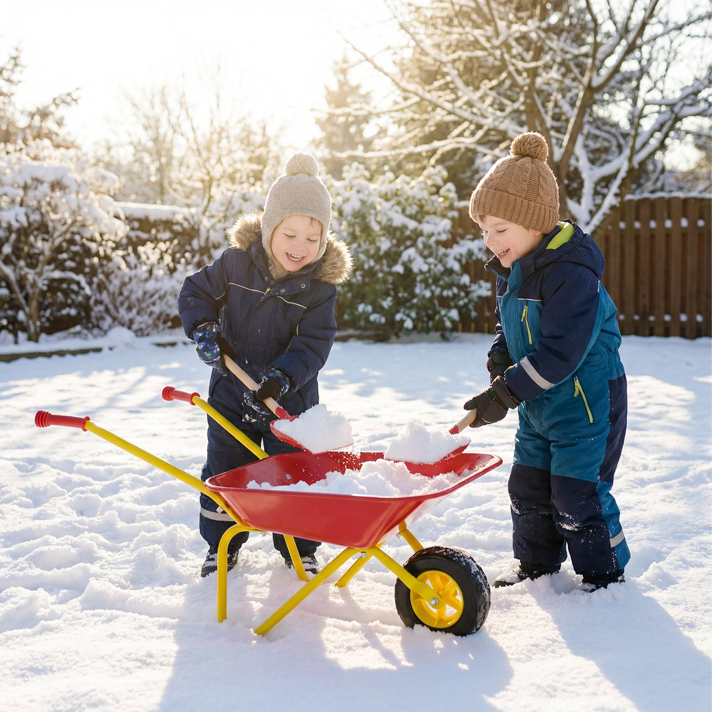 Kids Wheelbarrow With All-Terrain Wheels, Red