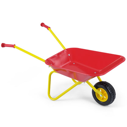 Kids Wheelbarrow With All-Terrain Wheels, Red