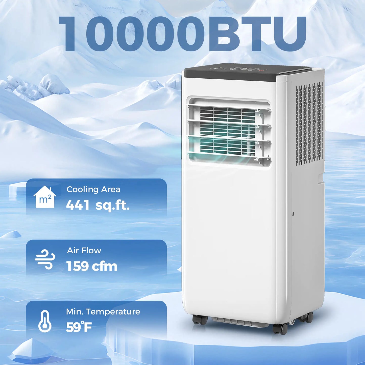 10000 BTU Portable Air Conditioner, Dehumidifier, Fan, WiFi, White Air Conditioner at Gallery Canada