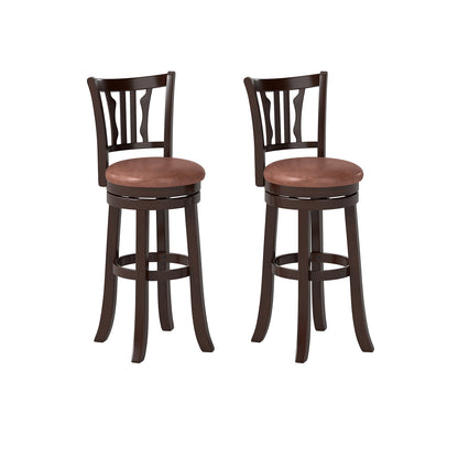 Counter Height Swivel Bar Stools Set of 2 with Back and Solid Rubber Frame-29 Bar Stools Options at Gallery Canada