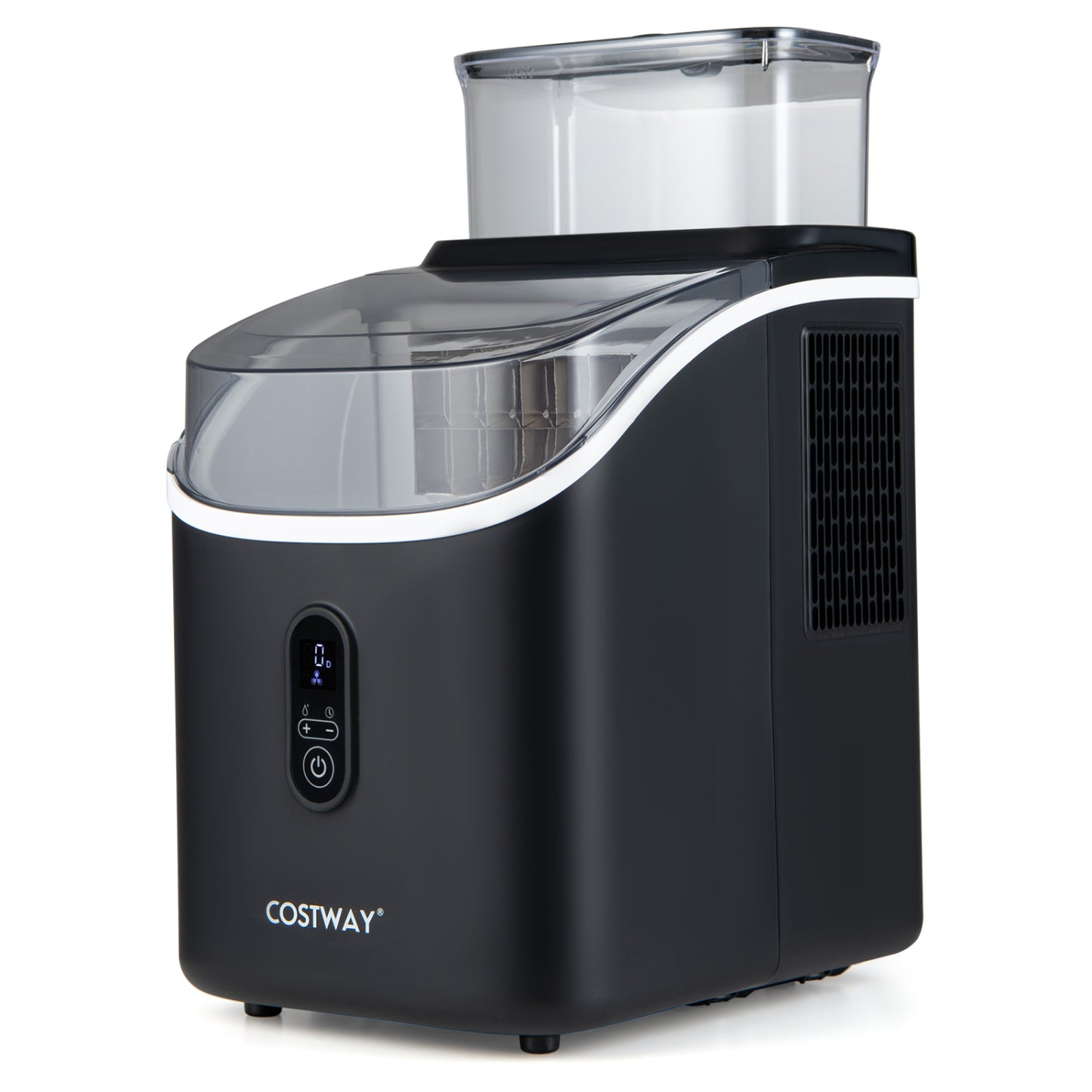 Countertop Ice Maker with External Tank and Self-Cleaning 13 Thickness Levels, Black Ice Makers Black at Gallery Canada
