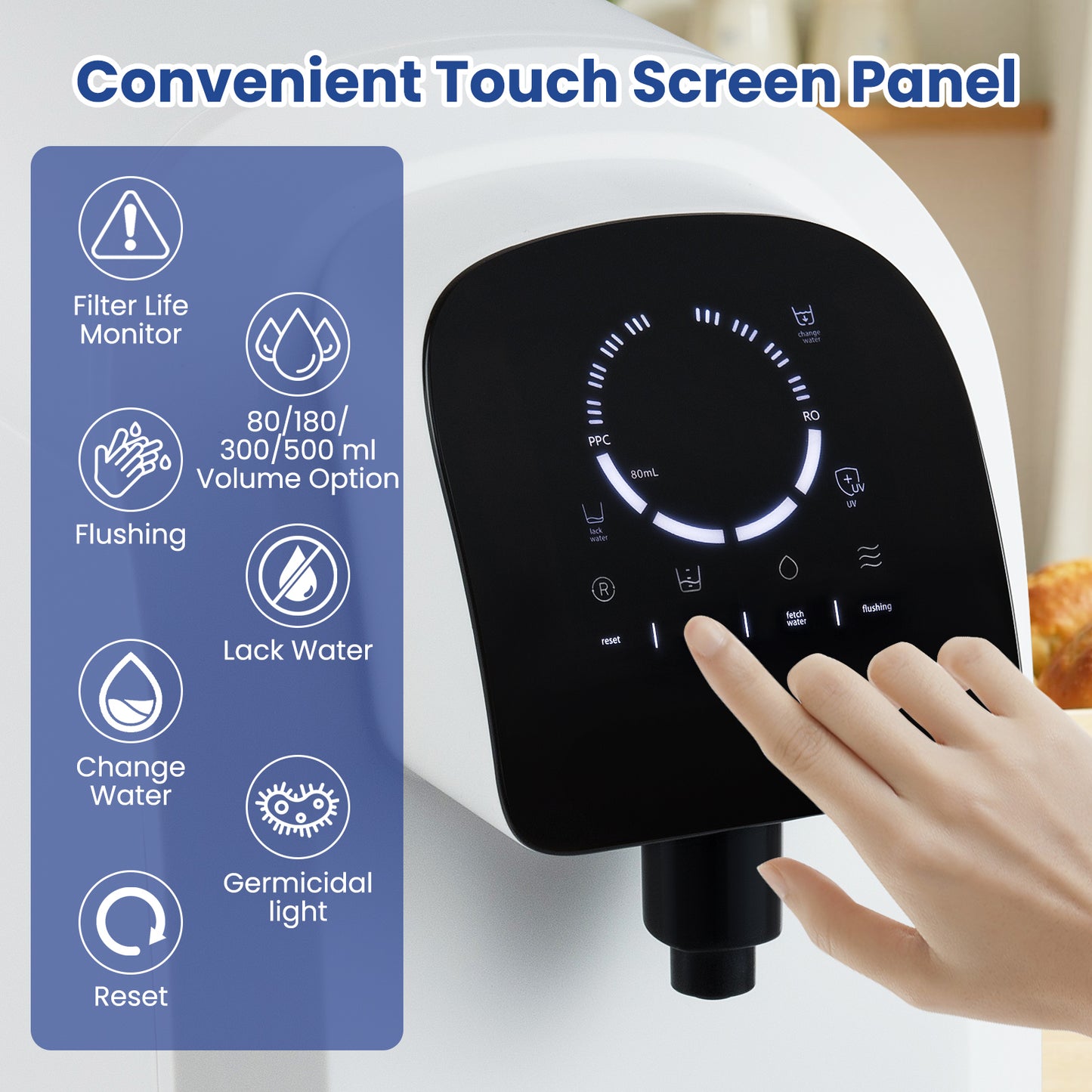 Countertop Reverse Osmosis Water Filter, 5-Stage RO PPC System, UV Light, White Water Dispensers at Gallery Canada