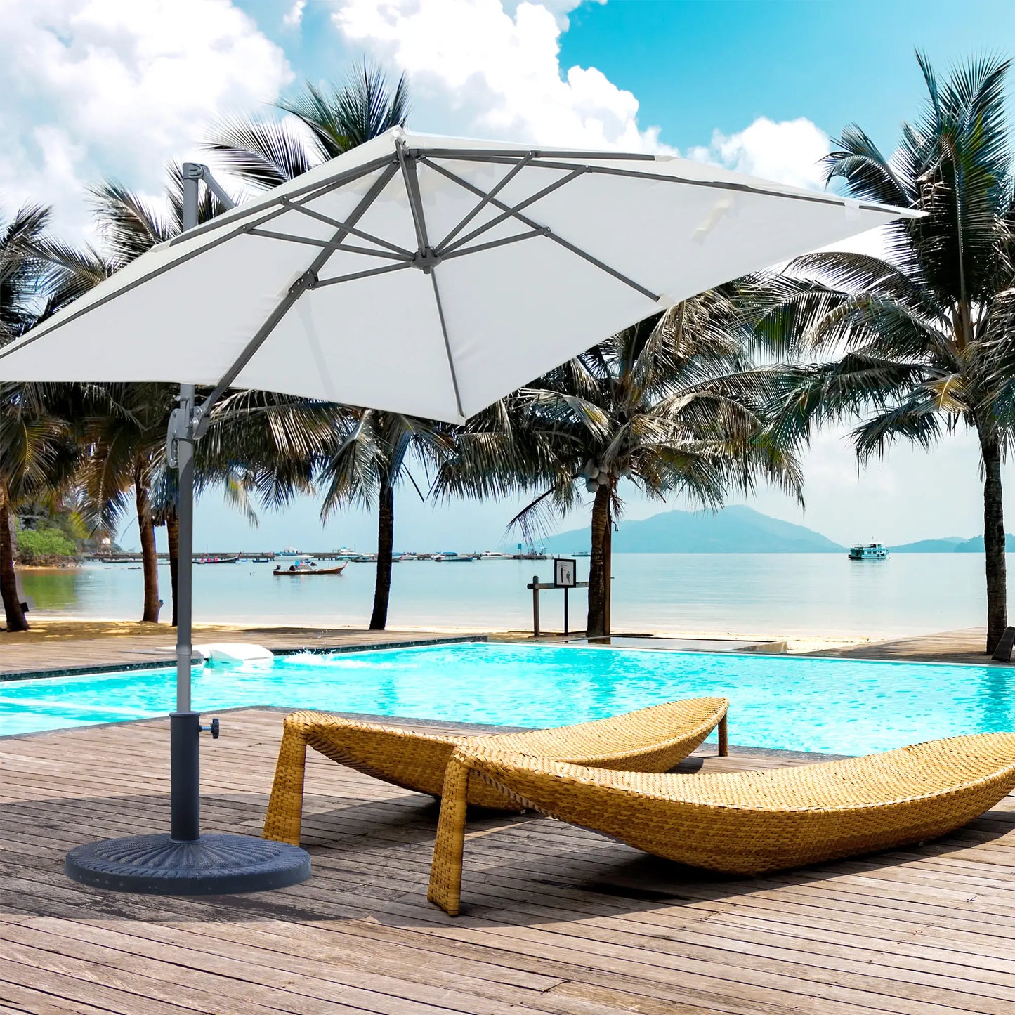 31 lbs 19" Bronze Market Umbrella Base, Patio Stand, Bronze Umbrella Bases at Gallery Canada