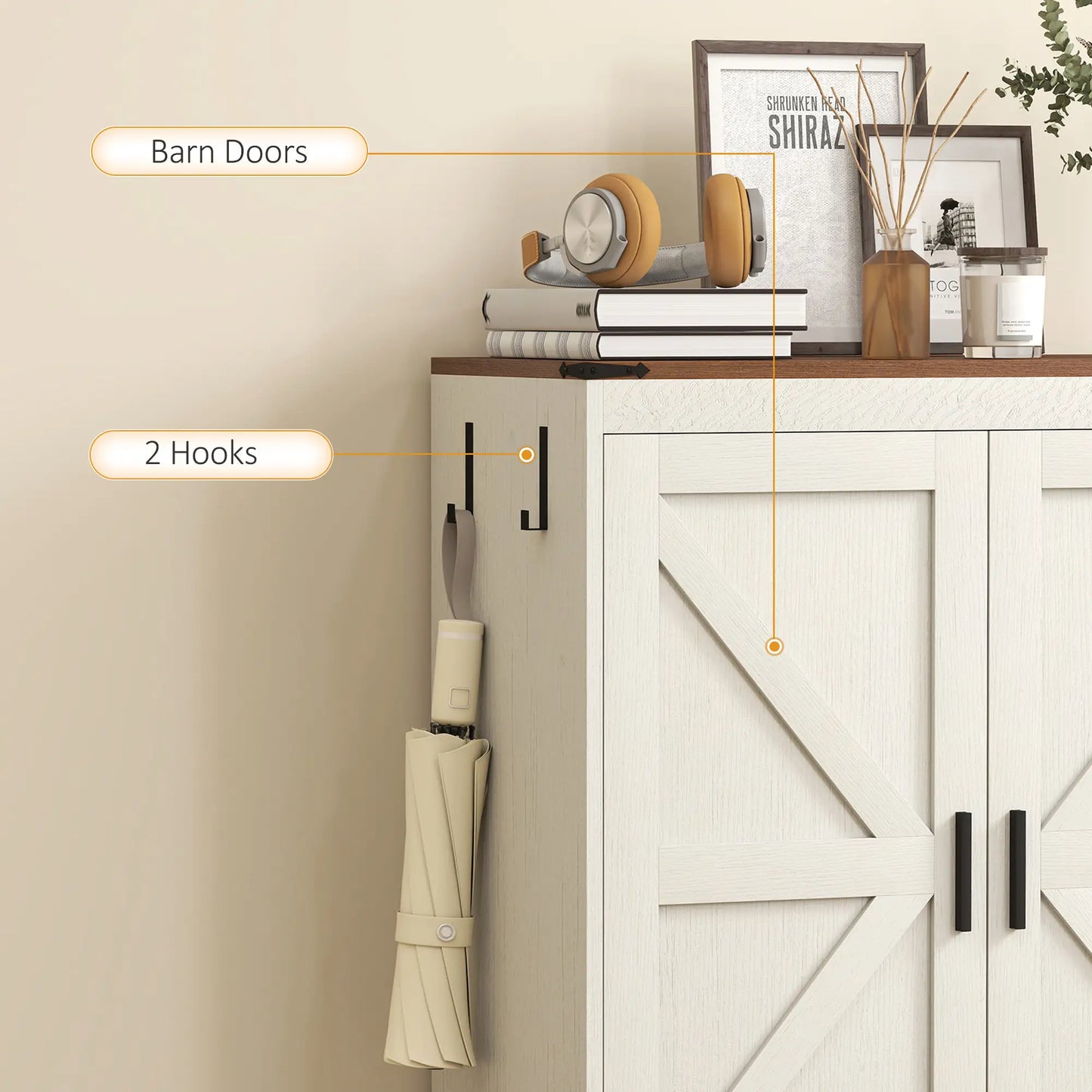 5-Tier Shoe Storage Cabinet, 15 Pairs, White Shoe Storage Cabinets & Racks at Gallery Canada