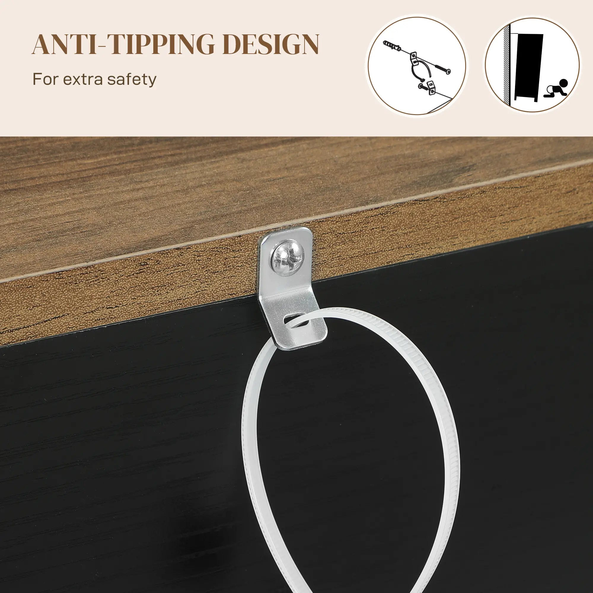 Sideboard, Buffet Cabinet with 4 Barn Doors, 3 Drawers, Black Storage Cabinets at Gallery Canada