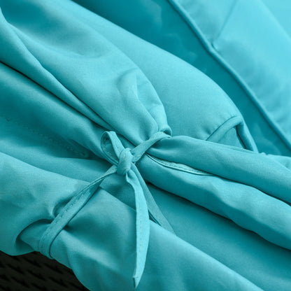 Outdoor Wicker Double Daybed, PE Rattan Sun Lounger for 2, Green Daybeds at Gallery Canada