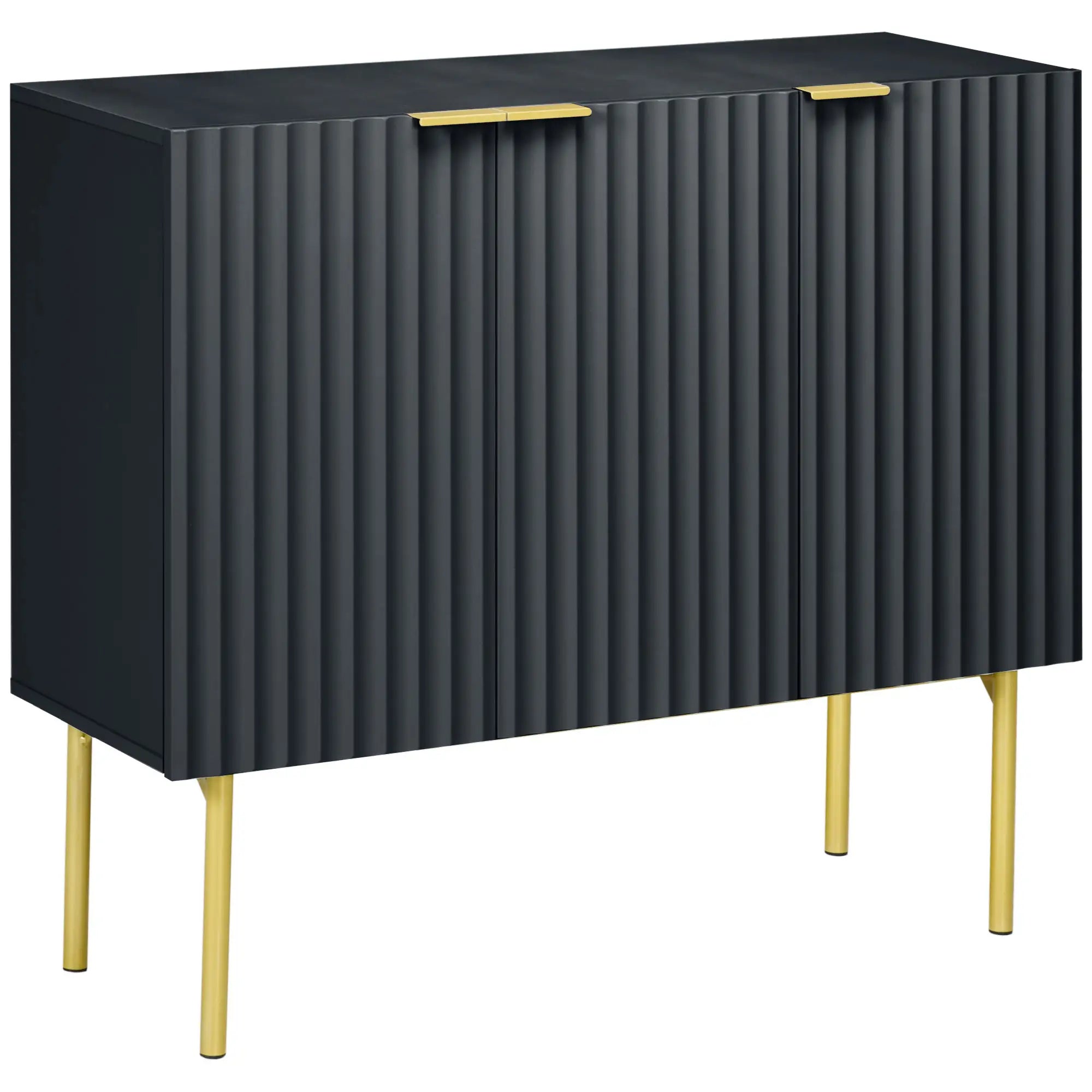 Modern Storage Cabinet, Sideboard Buffet, Gold Legs, Black Storage Cabinets Black at Gallery Canada