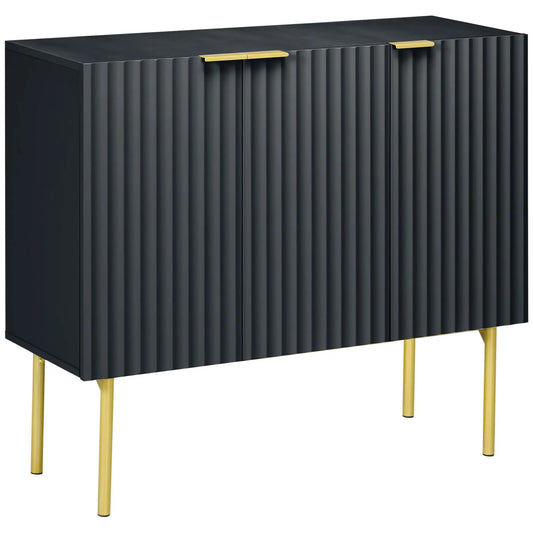 Modern Storage Cabinet, Sideboard Buffet, Gold Legs, Black Storage Cabinets Black at Gallery Canada