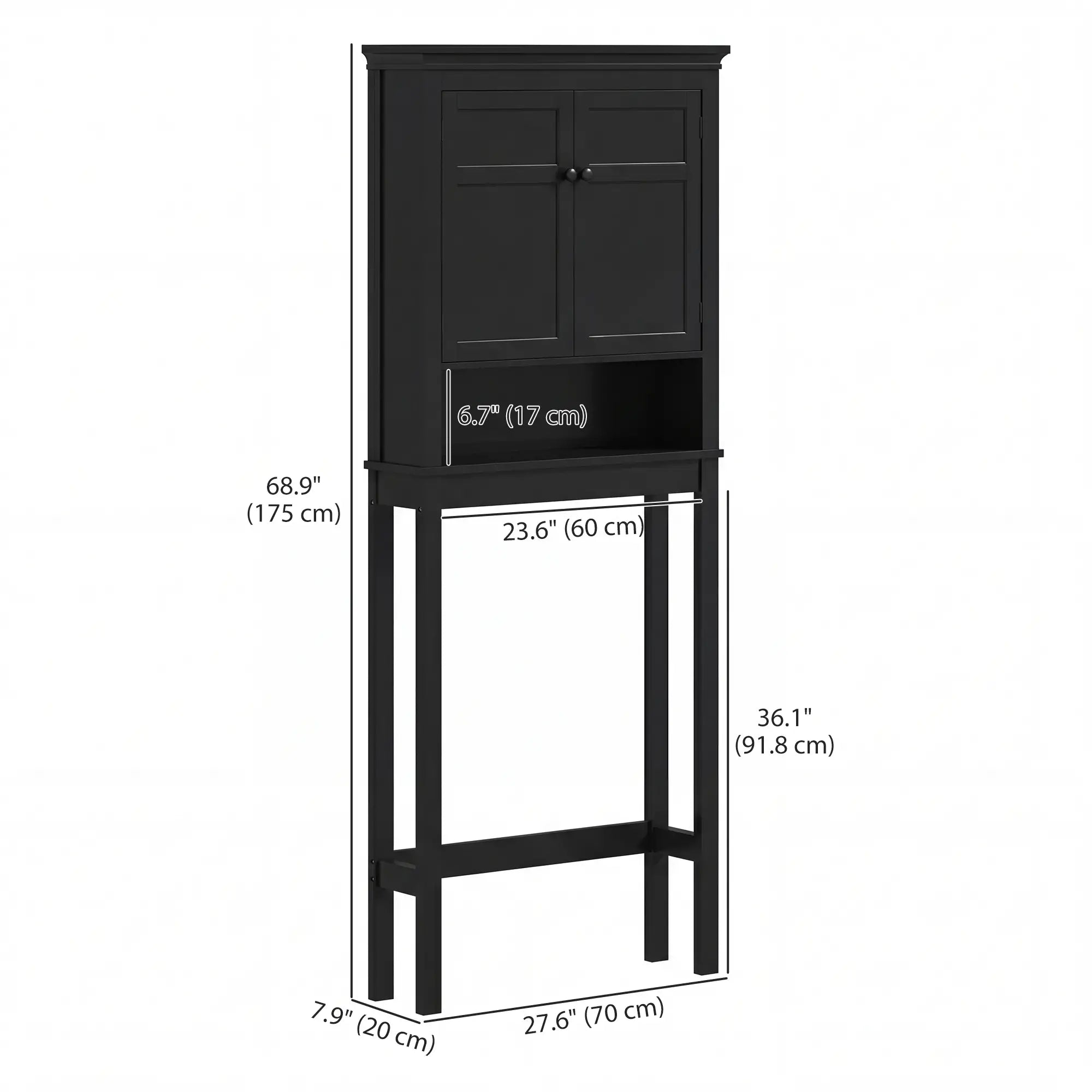 3-Tier Over Toilet Storage, Adjustable Shelf, Bathroom Laundry Bathroom Cabinets at Gallery Canada