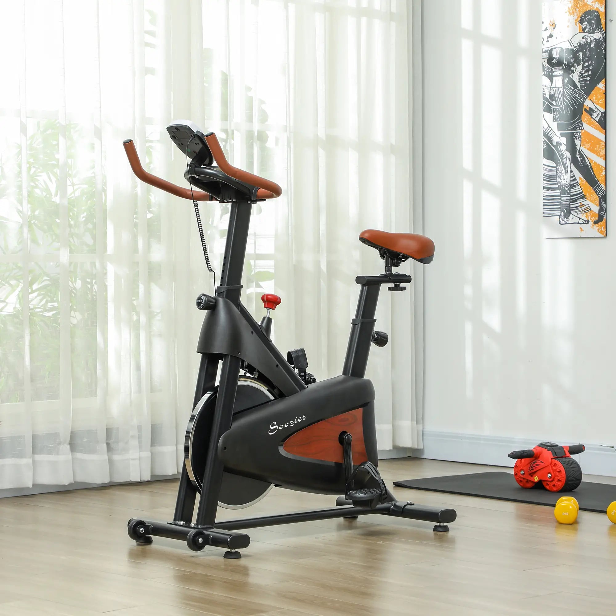 Stationary Exercise Bike, Adjustable Resistance Seat, Black Exercise & Stationary Bikes at Gallery Canada