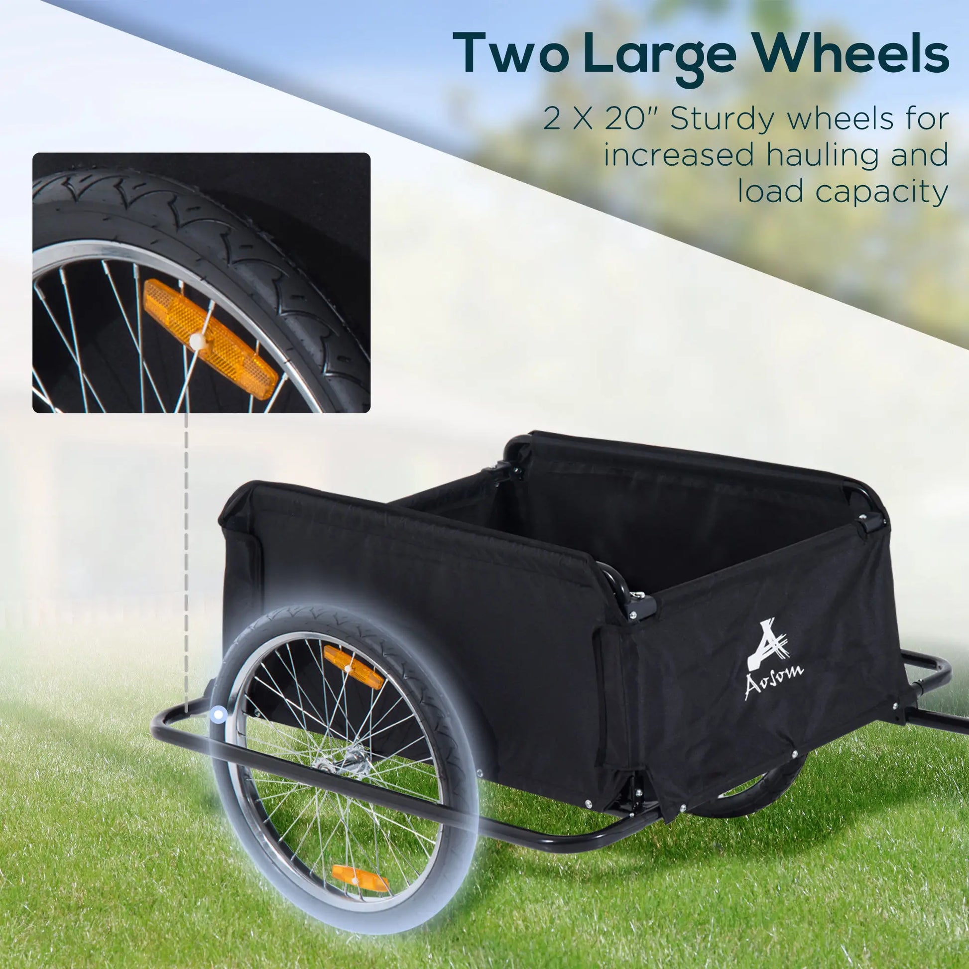 Bicycle Trailer, Utility Cart, Removable Cover, Red Bike Cargo Trailers at Gallery Canada