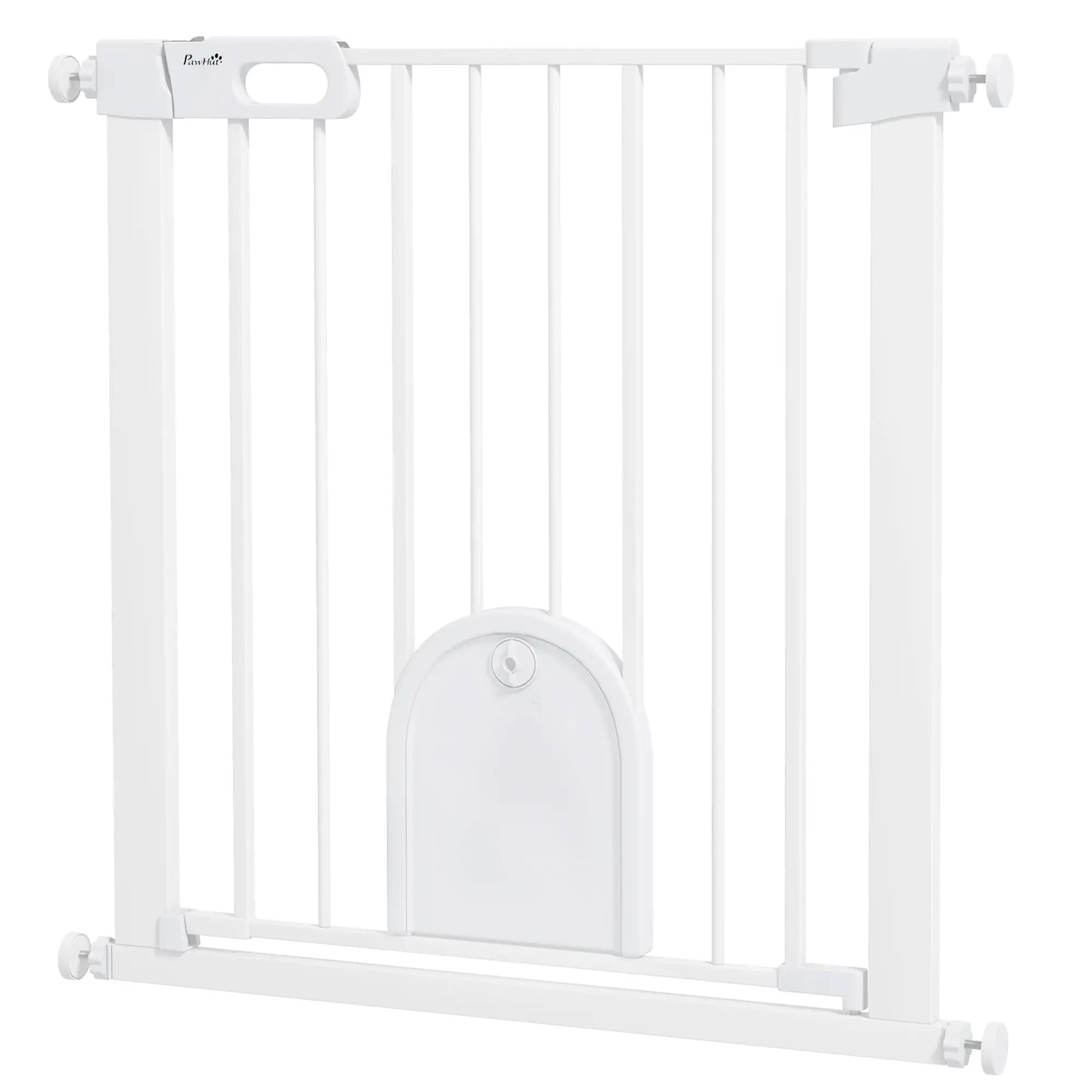 30"-32" Extra Wide Pet Gate, Small Door, 30"H, White Houses, Kennels & Pens White at Gallery Canada