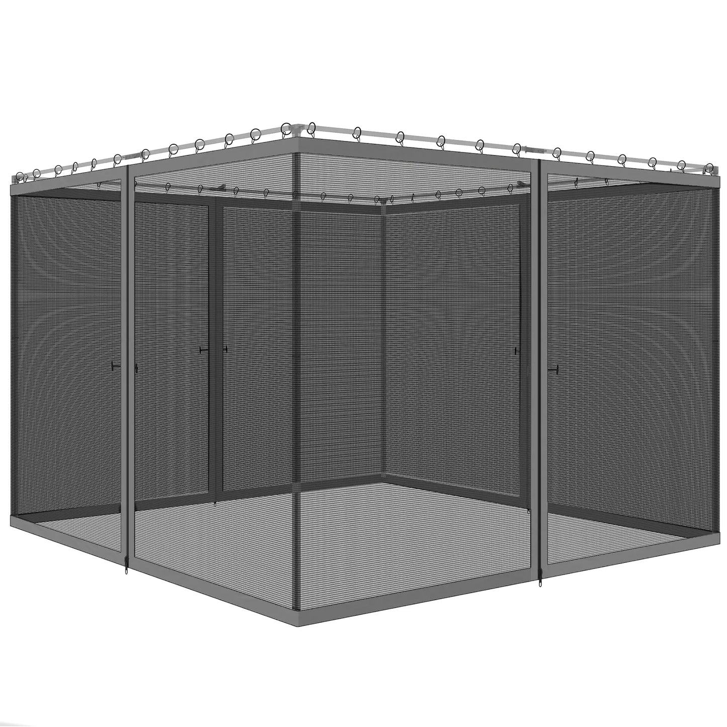 Replacement Mosquito Netting, 13' x 13', Black, Dark Grey Gazebo Sidewalls Dark Grey at Gallery Canada