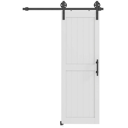Barn Door with 5FT Sliding Hardware Kit, White