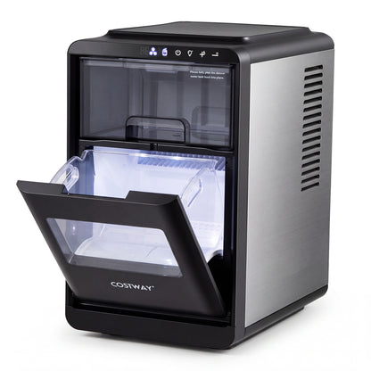 Crescent Ice Maker Countertop 26 Lbs/24H Ice Machine with 16 Crescent Cubes, Black Ice Makers Black at Gallery Canada