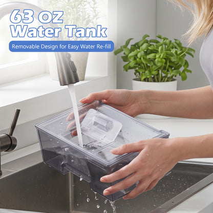 Crescent Ice Maker Countertop 26 Lbs/24H Ice Machine with 16 Crescent Cubes, Black Ice Makers at Gallery Canada