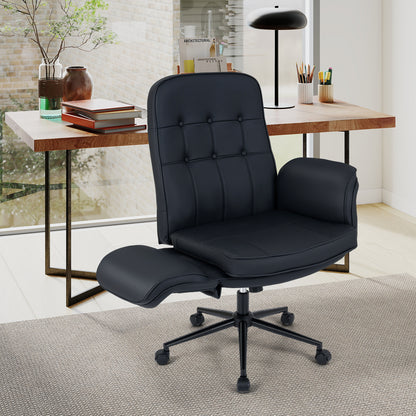 Adjustable Swivel Vanity Chair, 5-Position Armrests, Black Leisure Chairs at Gallery Canada
