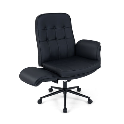 Adjustable Swivel Vanity Chair, 5-Position Armrests, Black Leisure Chairs Black at Gallery Canada