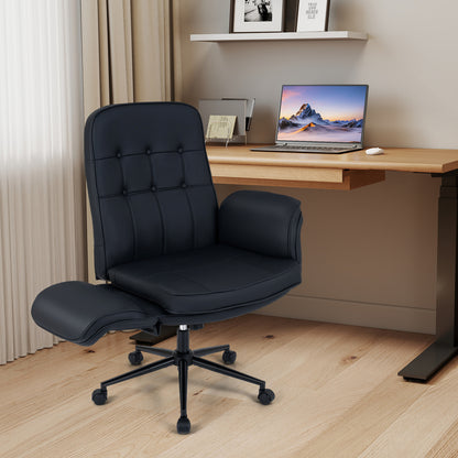 Adjustable Swivel Vanity Chair, 5-Position Armrests, Black Leisure Chairs at Gallery Canada
