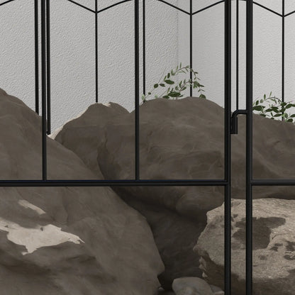 4 Pack Garden Fencing, Decorative Fence Panels, Circle, Wave, Black Garden Fences at Gallery Canada