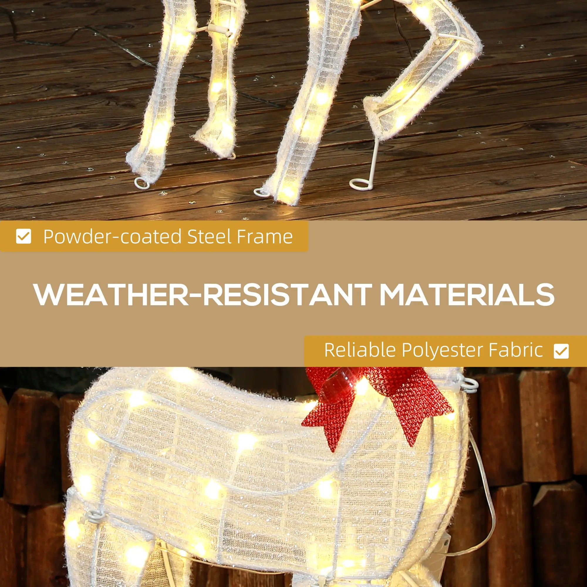 Light Up Reindeer Yard Decoration, Indoor Outdoor Garden Lawn, White Christmas Deer Lights at Gallery Canada