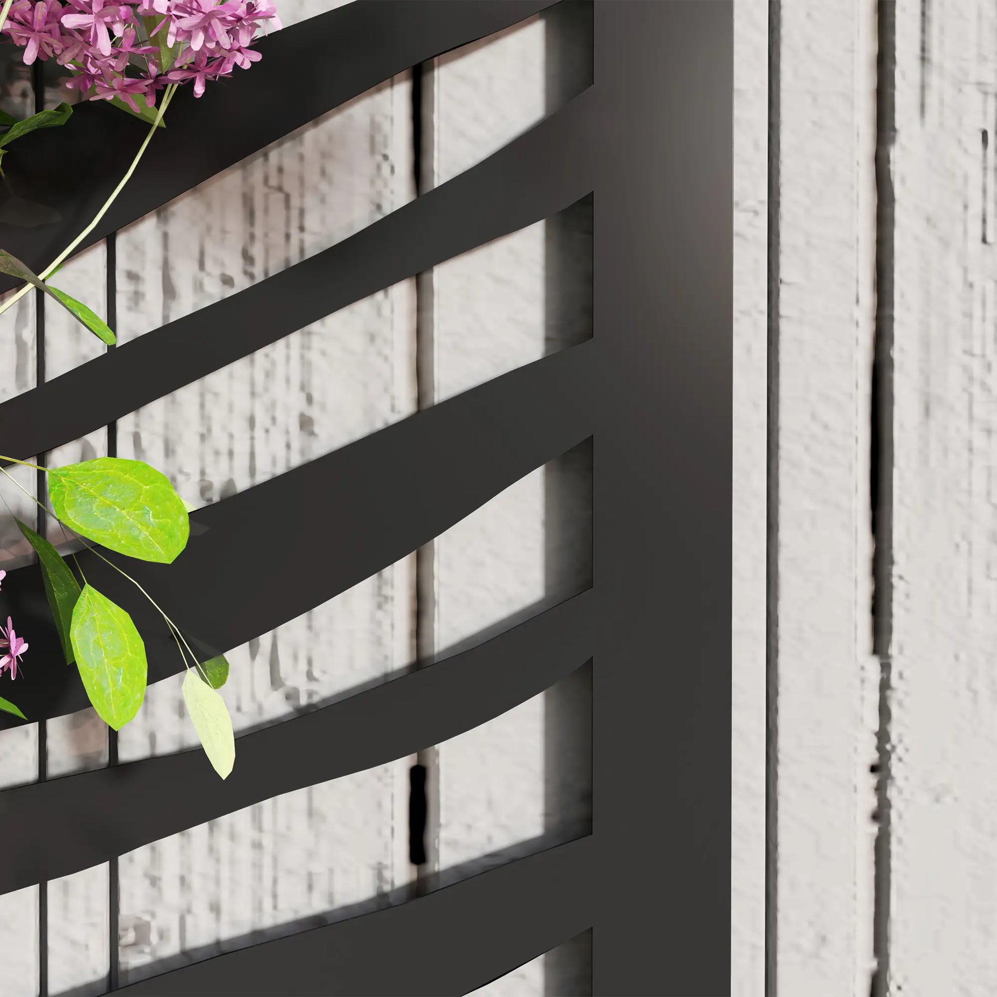 Raised Garden Bed, Outdoor Privacy Screen, Metal Planter Box with Trellis, Wall-Mounted, Black Raised Garden Beds at Gallery Canada