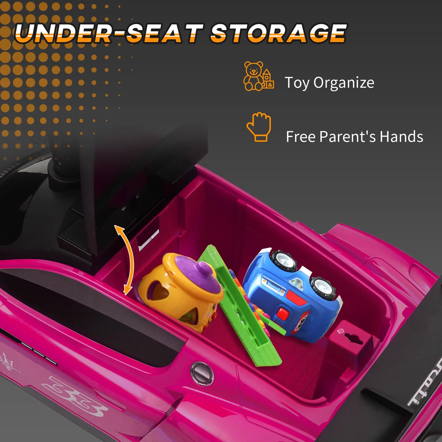 Maserati GT2 Baby Sliding Car, Storage Music Horn, 18-60 Months, Pink Push Cars for Toddlers at Gallery Canada