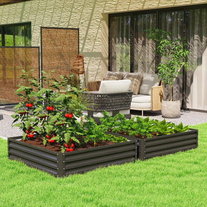 Galvanized Steel Raised Garden Bed, Black Galvanized Planter Boxes at Gallery Canada