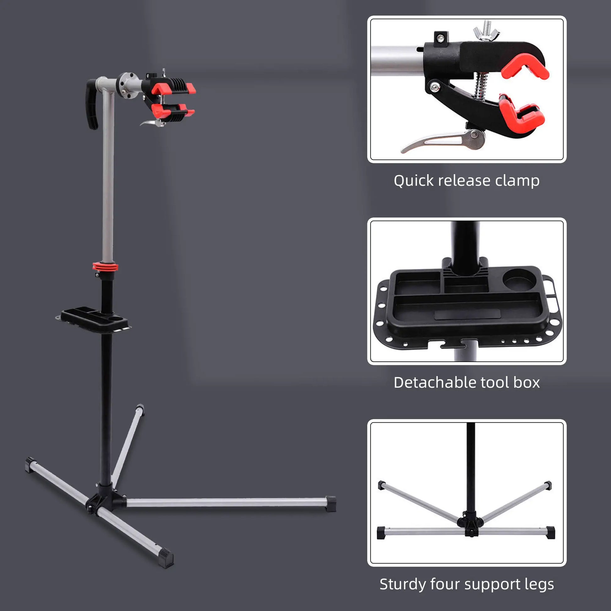 47" To 75" Adjustable Bike Repair Stand, Tool Tray, Bicycle Rack Bike Repair Stands at Gallery Canada
