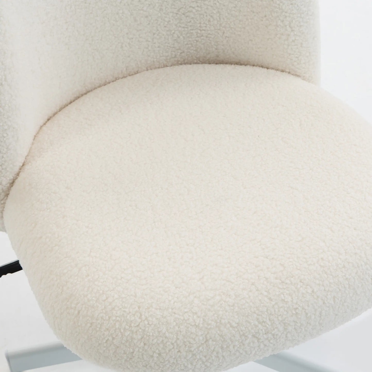 Swivel Tilt Desk Chair, Adjustable Height, Wheels, Cream White