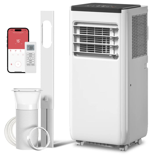 10000 BTU Portable Air Conditioner, Dehumidifier, Fan, WiFi, White Air Conditioner White, Black at Gallery Canada