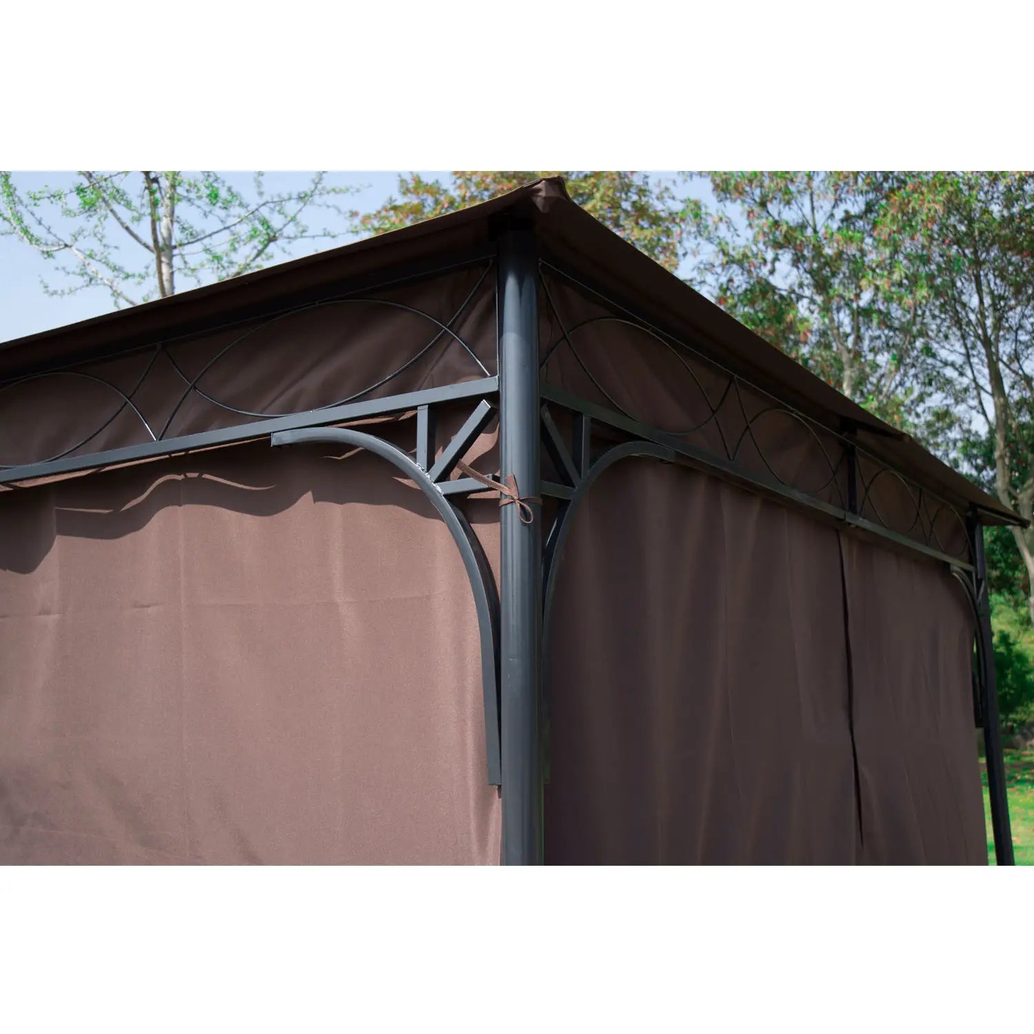 10x10ft Steel Garden Gazebo, Patio Canopy, Outdoor Event Tent Gazebos at Gallery Canada