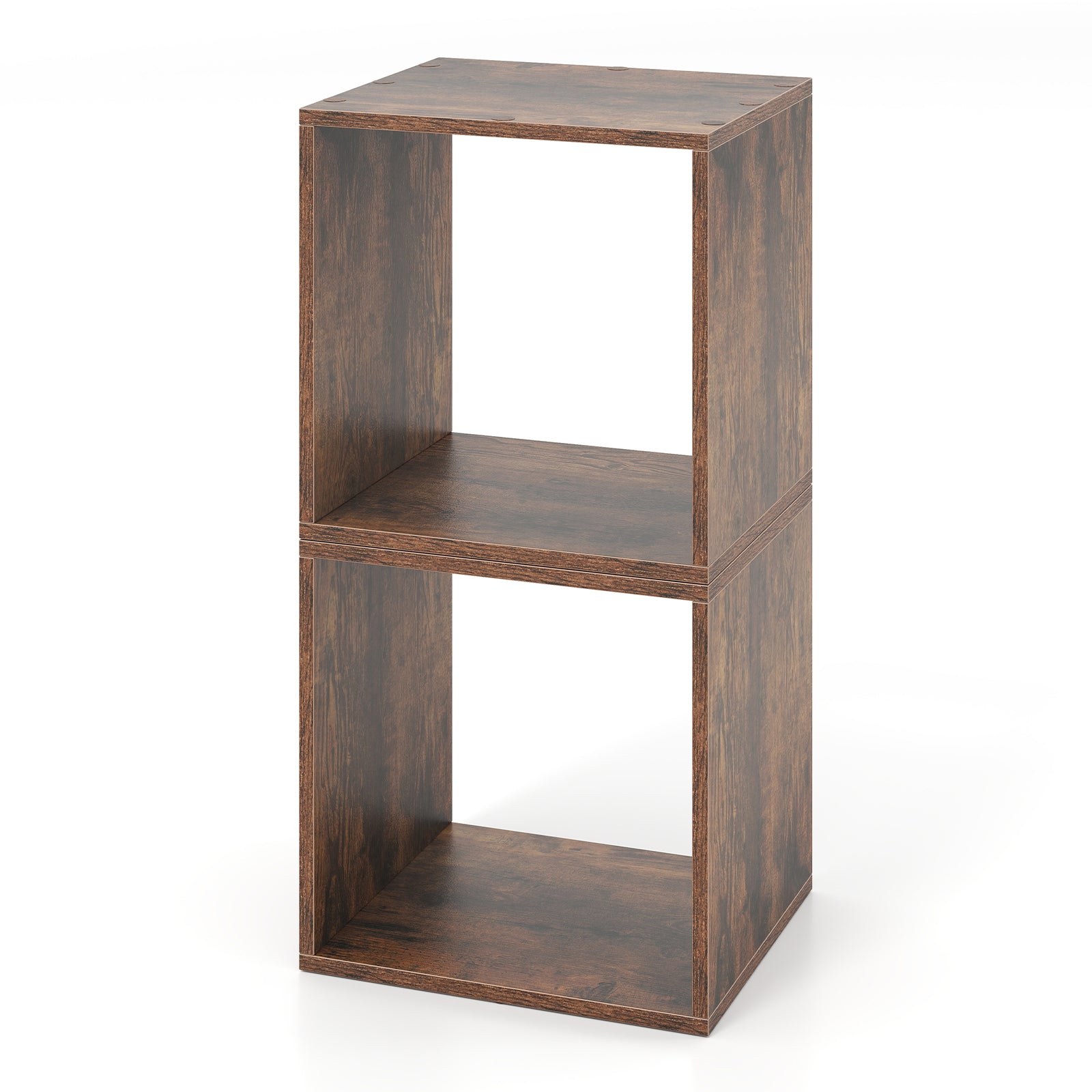 Cube Storage Organizer Set of 2, Rustic Brown Bookcases at Gallery Canada
